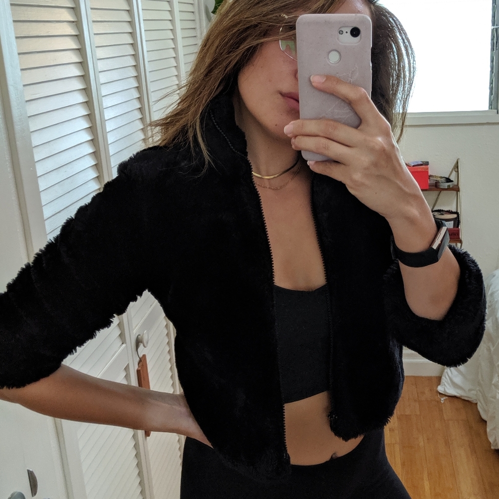 Gap Fuax Fur Zip